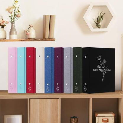 Photo Album 6X4 Slip In, OUR MEMORIES Linen 300 Pockets Photo Albums Holds Landscape Only 10X15Cm Picture Grey