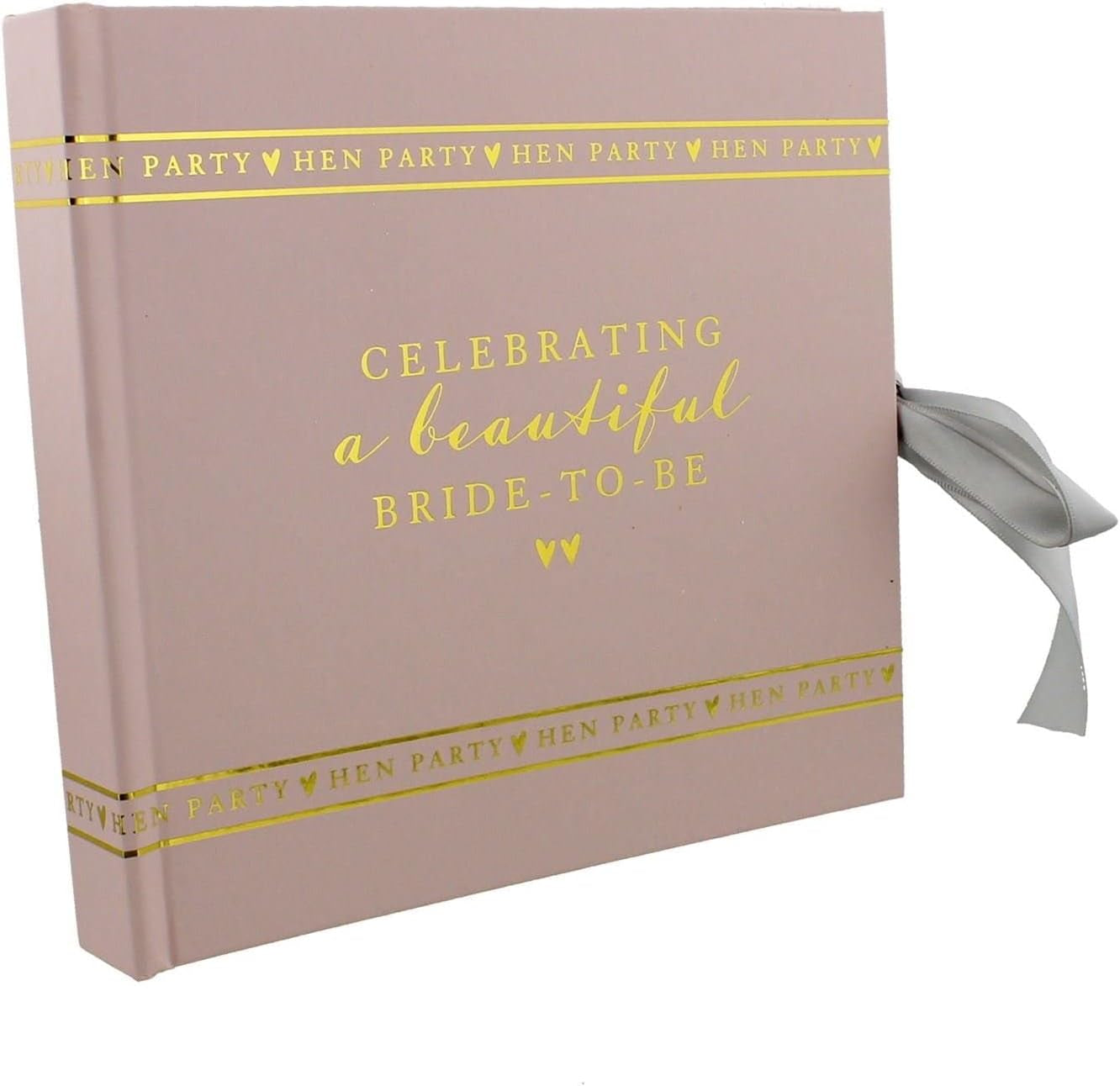 Hen Party Photo Album with “Celebrating a Beautiful Bride to Be” Writing, Pink and Gold