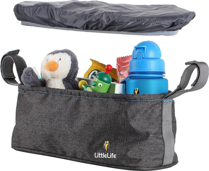 Buggy and Pushchair Organiser Universal Fit with 2 Bottle Holders and Water Resistant Cover Bpa-Free