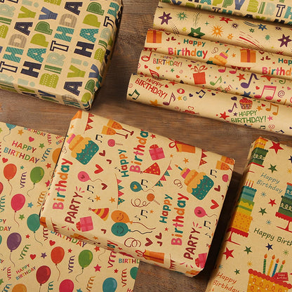 Gift Wrapping Paper - Birthday Wrapping Paper Set Included 6 Pack Eco Friendly Recyclable Premium Gift Wrap Perfect for Birthday, Party or Wedding Gift