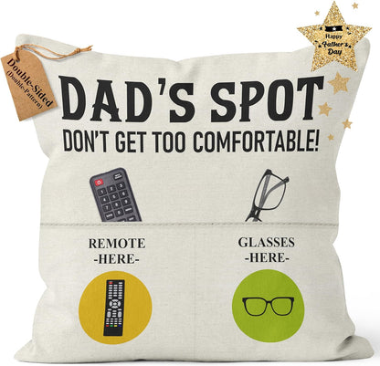 CROWNLY CRYSTAL® Gifts for Dad Gifts from Daughter Daddy Gifts with Pockets Cushio Cover Dad Gifts from Son Dad Birthday Gifts Daddy Birthday Gifts Birthday Gift for Dad