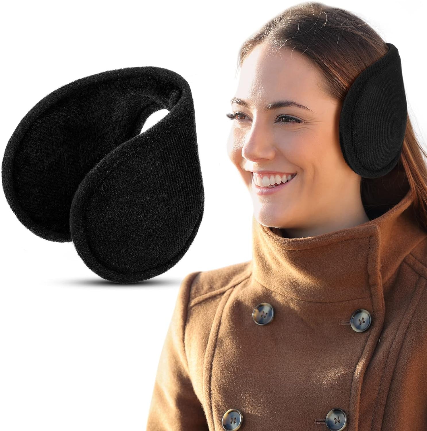 Ear Muffs Fleece Ear Warmers for Women Unisex Warm Sleeping Ear Muffs Outdoor Running Ear Warmer Plush Ear Covers for Winter