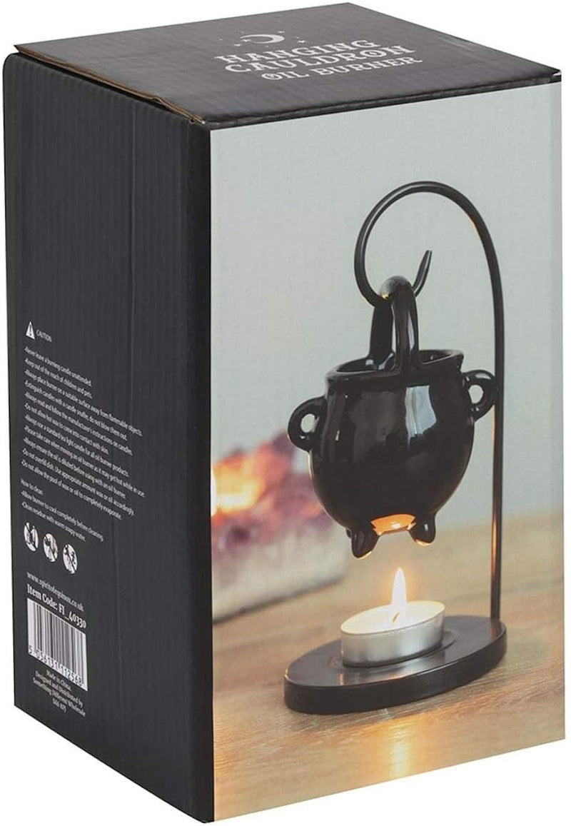 Something Different  Hanging Cauldron Pagan Oil Burner Light 20 X 12 X 12 Black