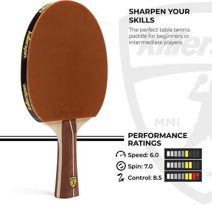 JET200 Ping Pong Paddle, Table Tennis Racket, Table Tennis Equipment for Beginners, Table Tennis Paddle with Wood Blade, Jet Basic Rubber Grips